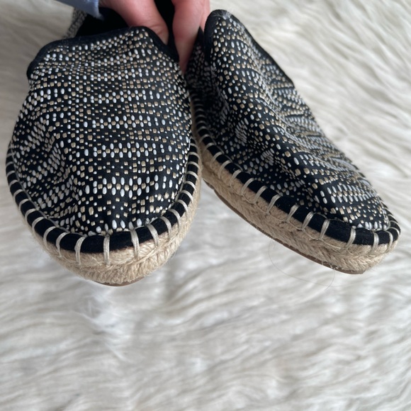 Target Universal Thread Black Cream Espadrilles Size 8.5 - Picture 3 of 9